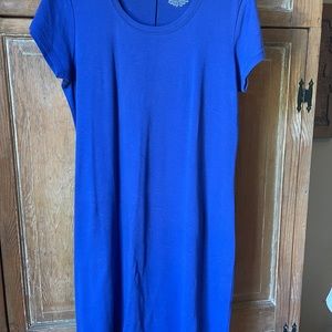 FAIR INDIGO Organic Cotton T shirt Dress Large